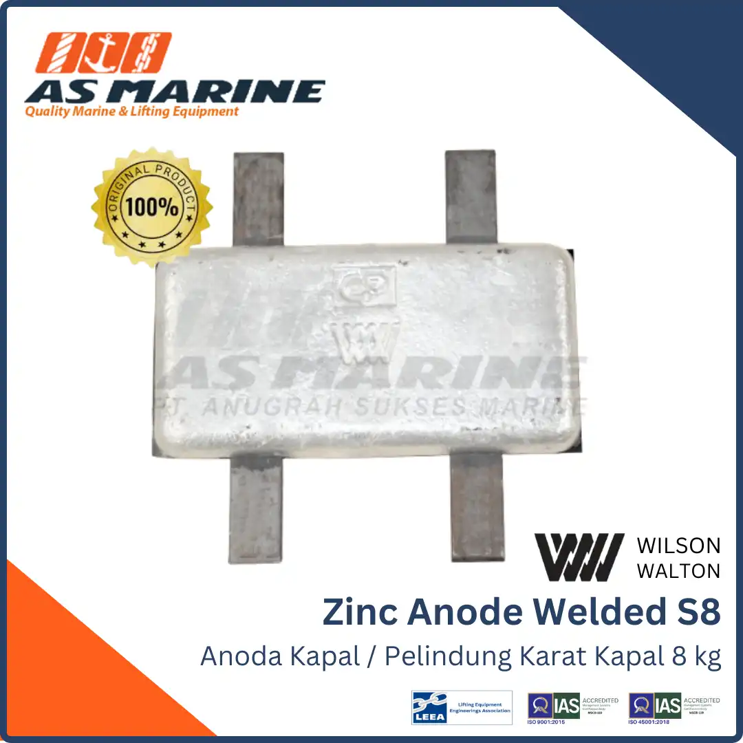 Zinc Anode / Anoda Anti Karat Kapal Wilson Walton S8 8 KG